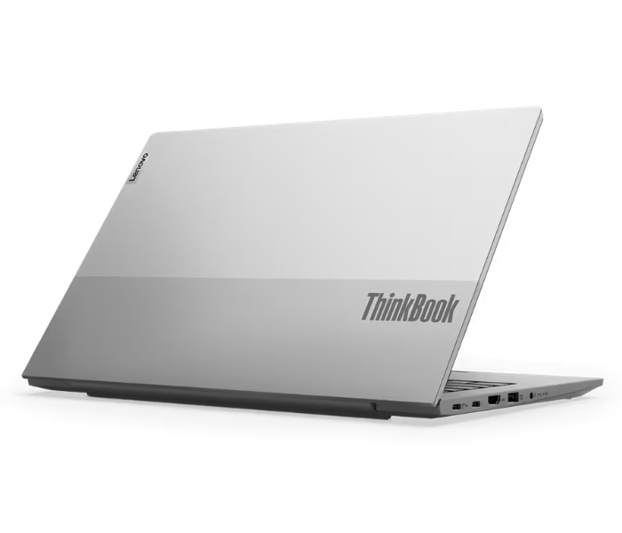 Thinkbook 14 G4 laptop in silver back-facing